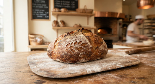 Fresh sourdough bread